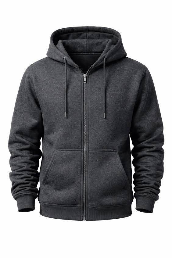 Charcoal Zip Hoodie