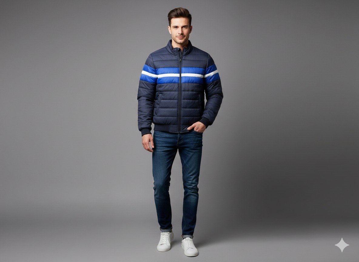 Navy Striped Jacket