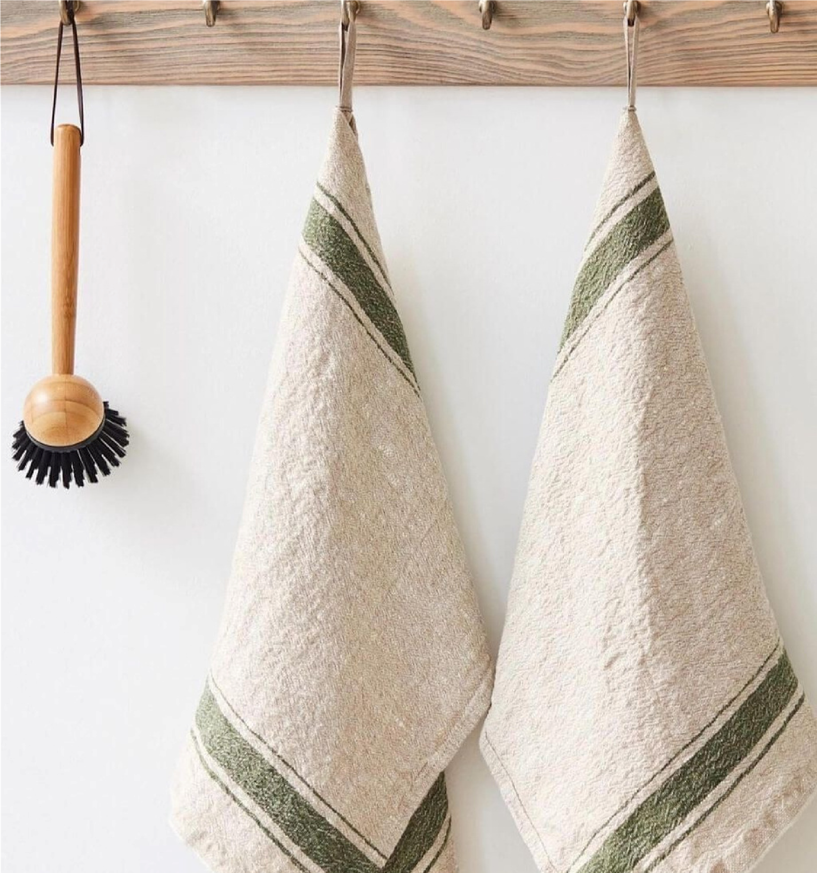 Green Stripe Kitchen Towels