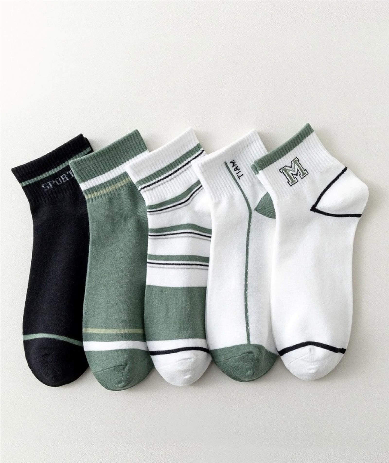 Green Ankle Socks